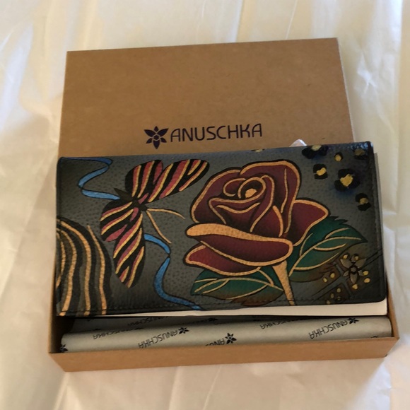 Anuschka  leather wallet - Picture 1 of 5